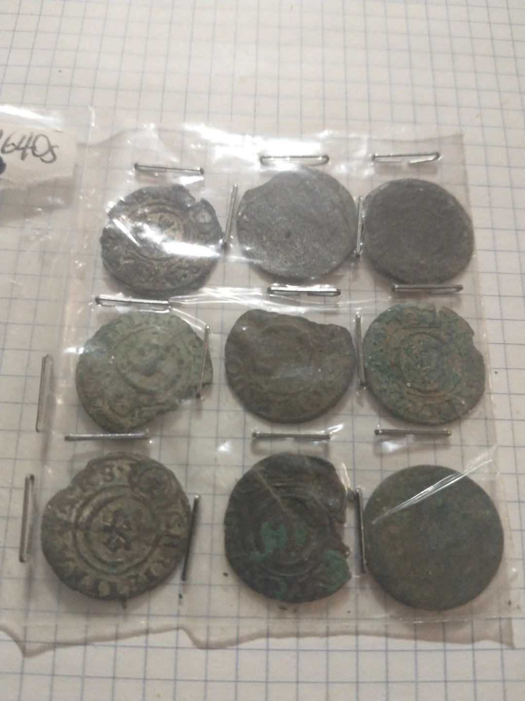 Lot of 9, 1640s Polish Lithuanian Commonwealth solidus coins