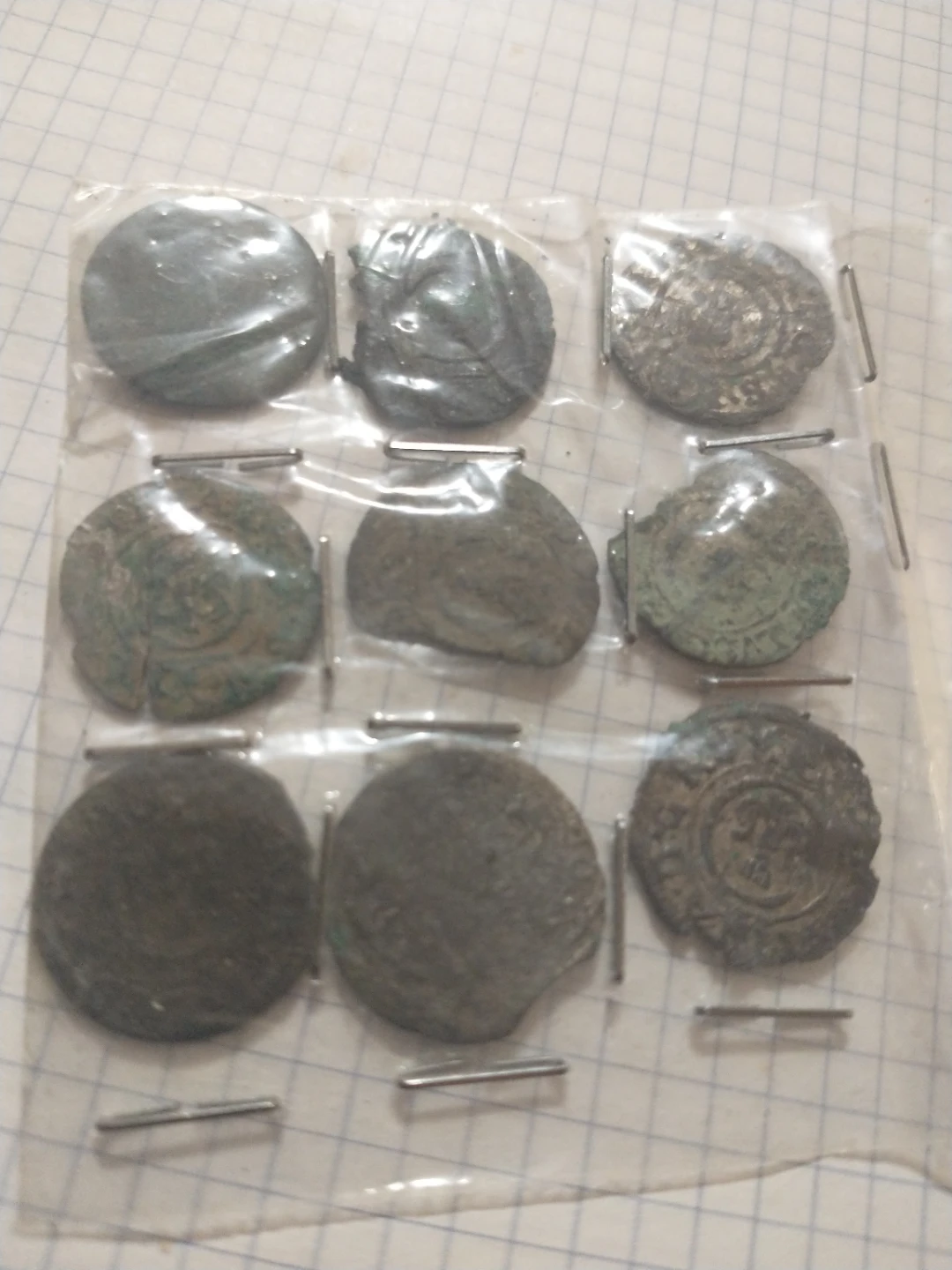 Lot of 9, 1640s Polish Lithuanian Commonwealth solidus coins - photo 2