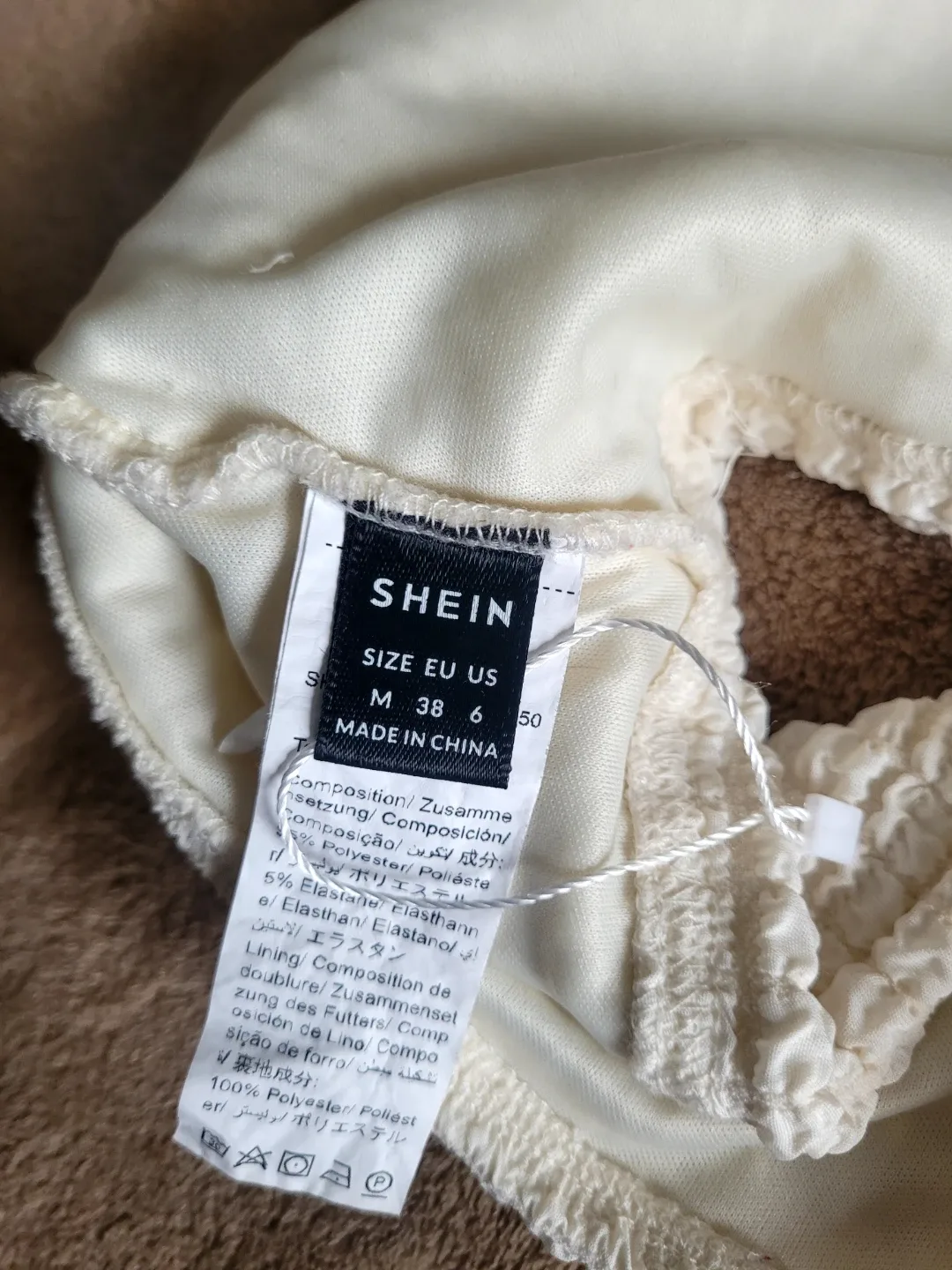 SHEIN White Waffle Knit Halter Top - Size M🌱 - photo 2