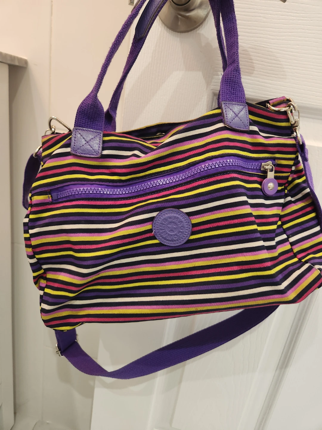 Magconning Striped Crossbody Bag (kipling style)