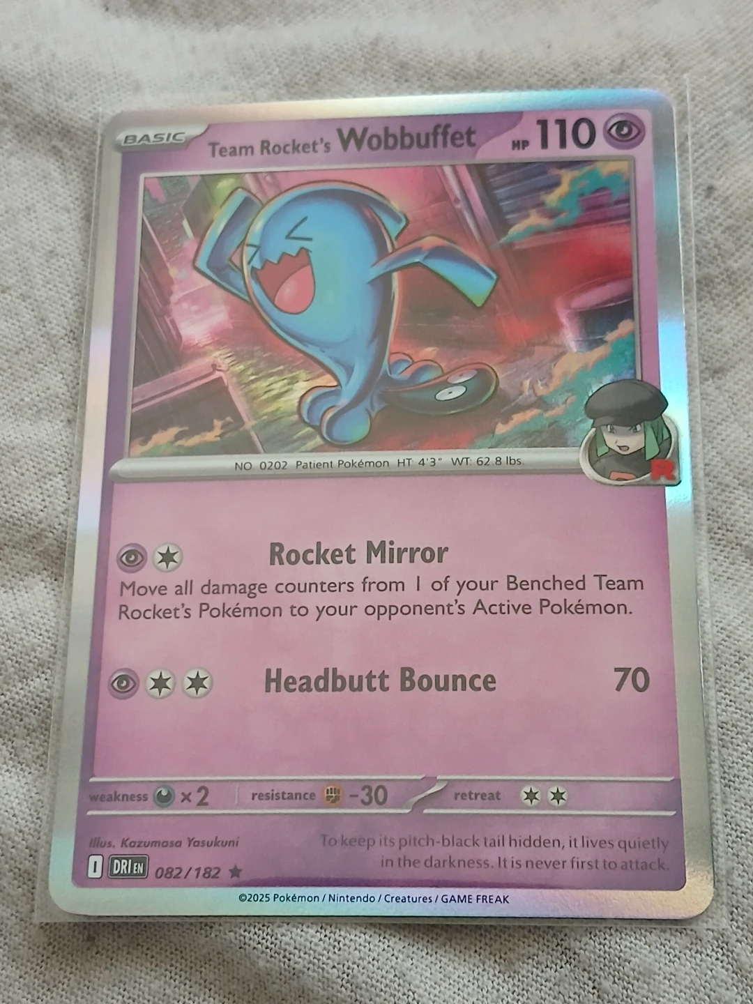 2025 Team Rocket's Wobbuffet Pokémon Card