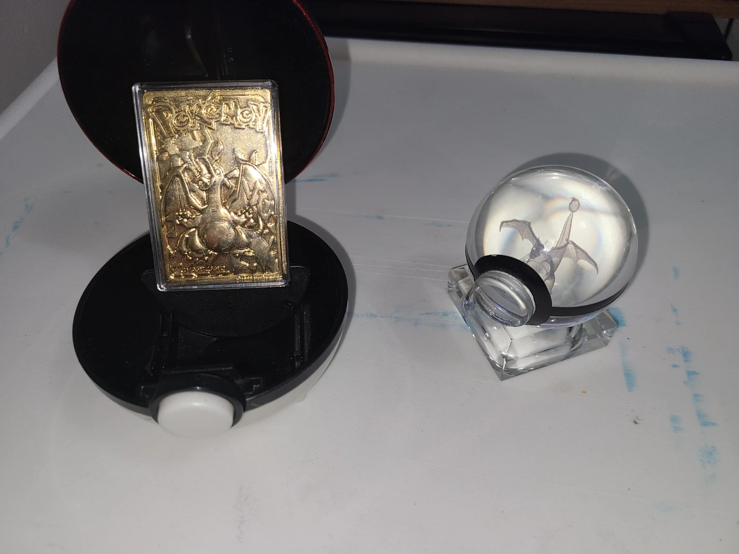 Pokemon Gold Card with Display Stand