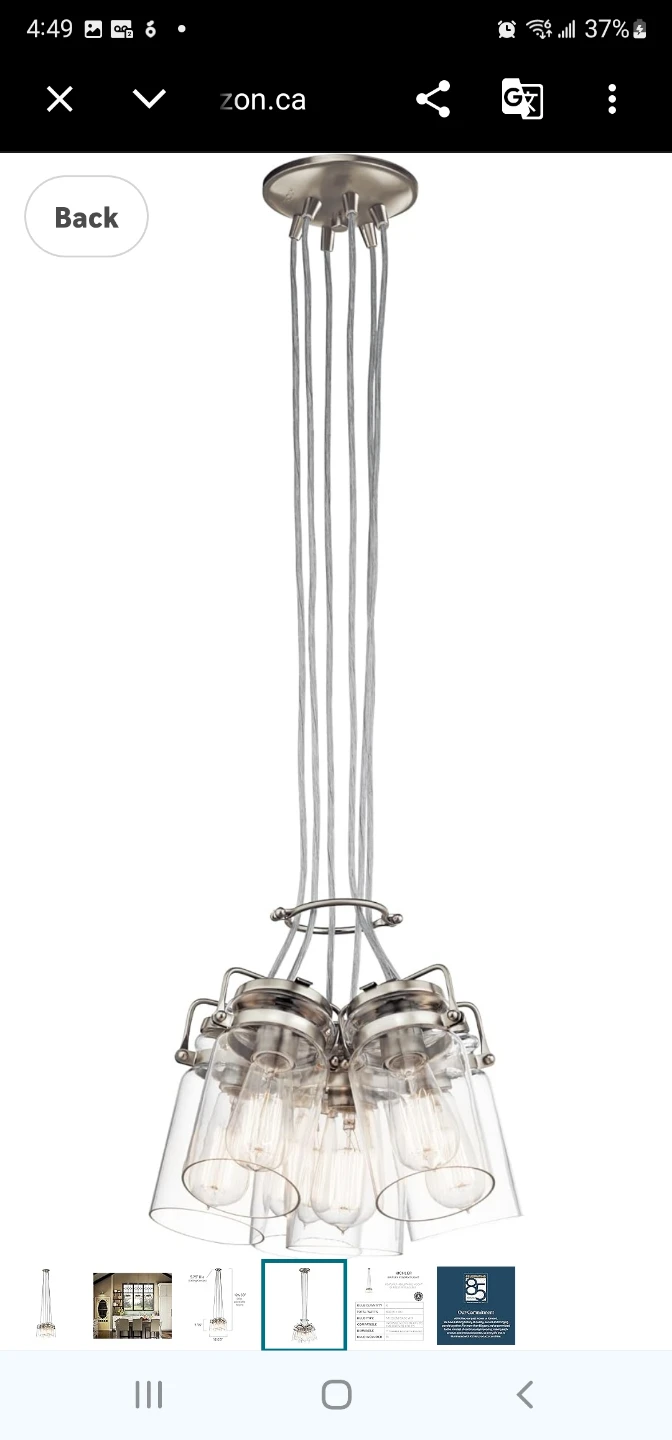 Kichler Brinley 6 Light Pendant - Olde Bronze - photo 3