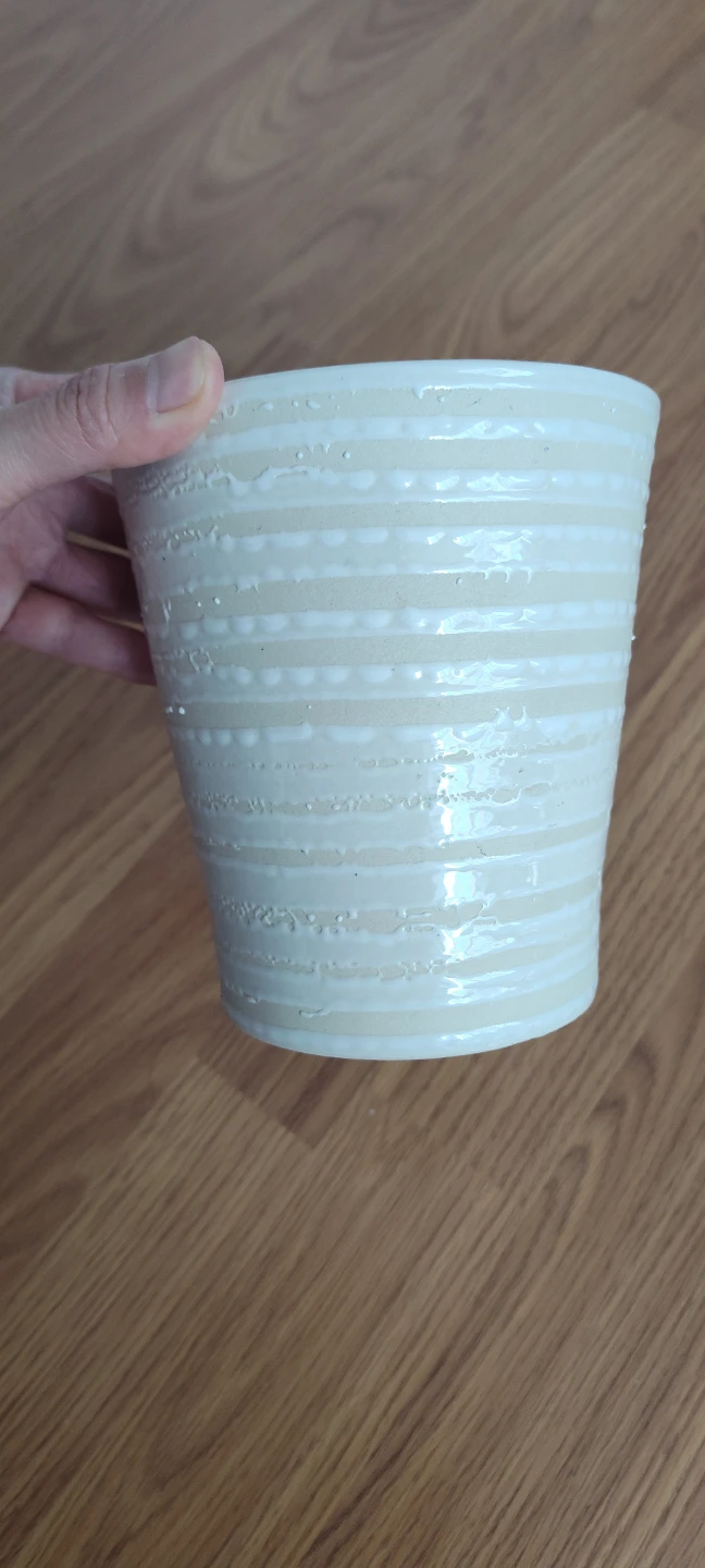 White Textured Planter Pot