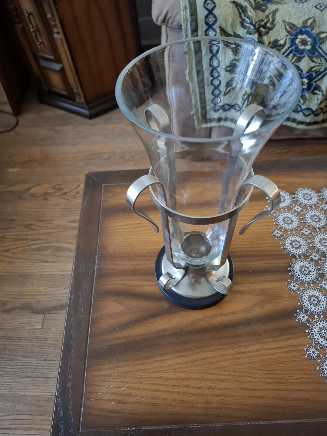 Glass and Metal Vase Holder - photo 4