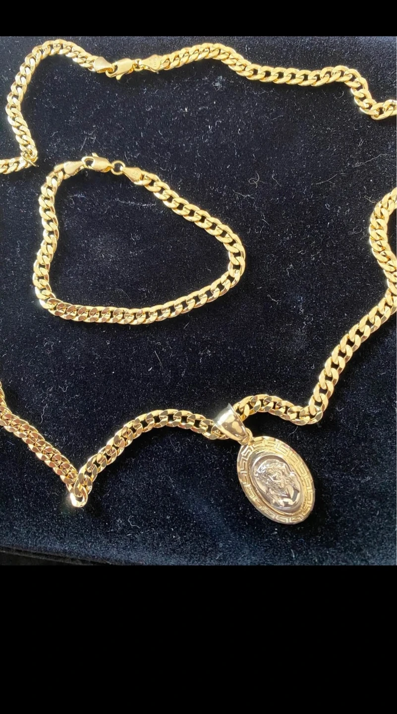 Cuban Link Chain And Bracelet set - photo 5