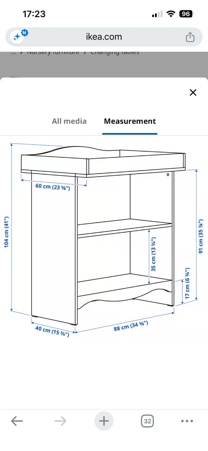 IKEA SMÅGÖRA Changing table/bookshelf, white - photo 5