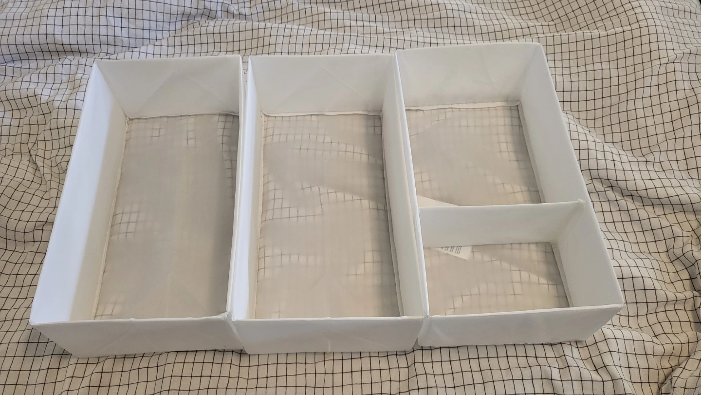 IKEA SKUBB White Storage Boxes - Set of 3