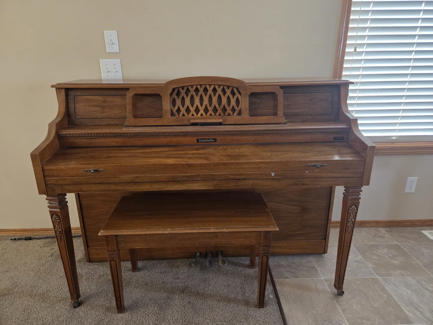 1989 Baldwin Classic Upright Piano with Bench - photo 3