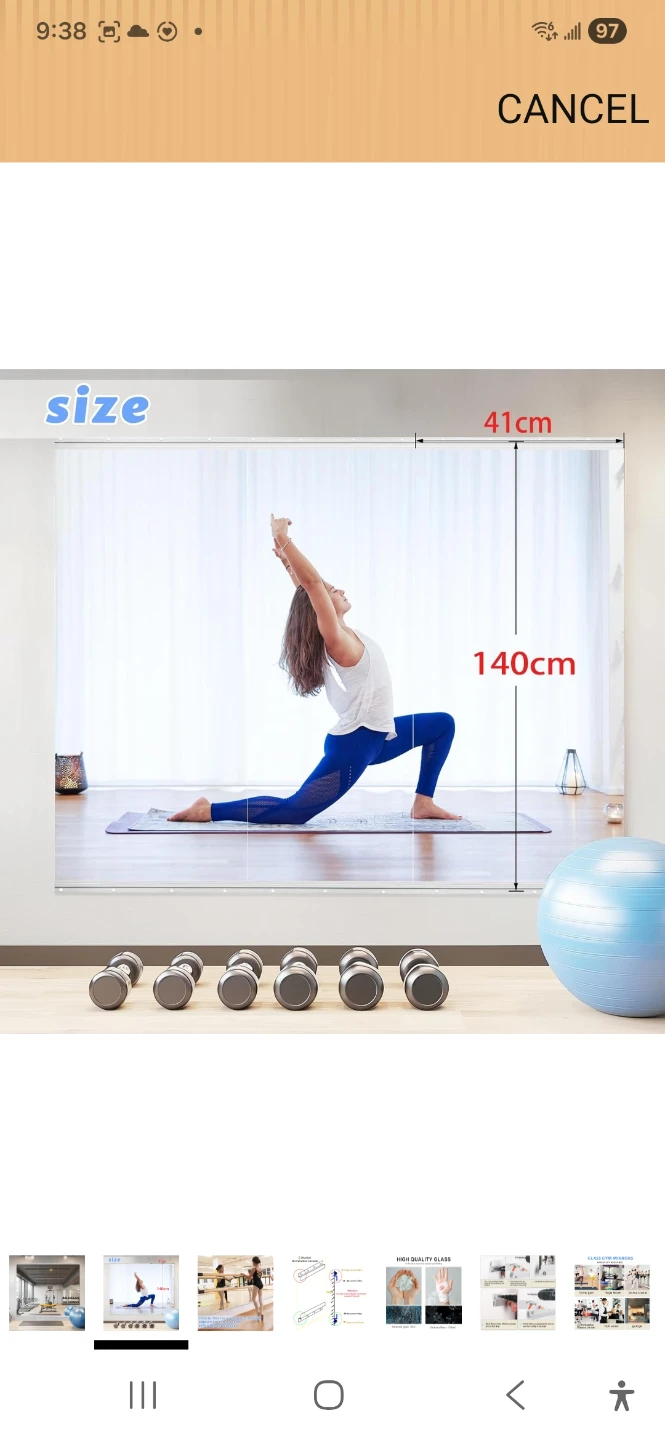 Home/ Gym Mirrors - 41cm x 140cm