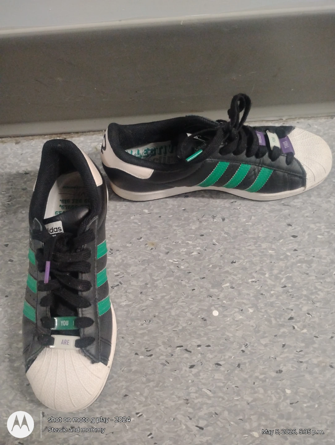 Adidas Superstar Shoes - Black/Green - photo 2