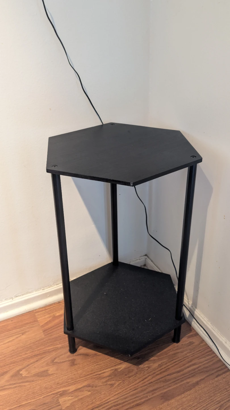 Black Hexagonal Corner Stand - photo 2
