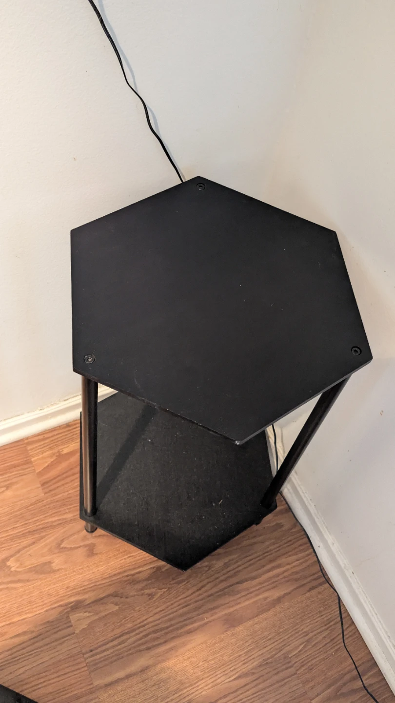 Black Hexagonal Corner Stand - photo 3