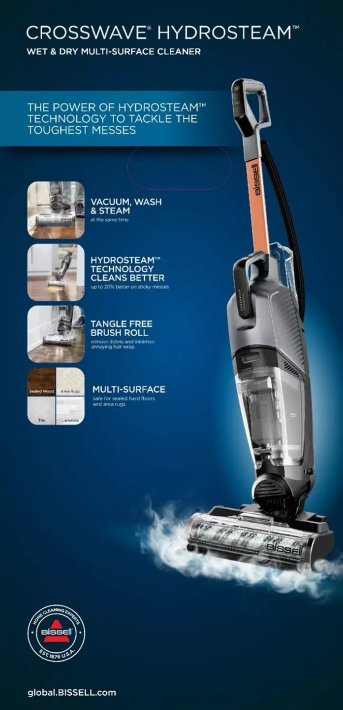Bissell Crosswave HydroSteam Wet & Dry Multi-Surface Cleaner