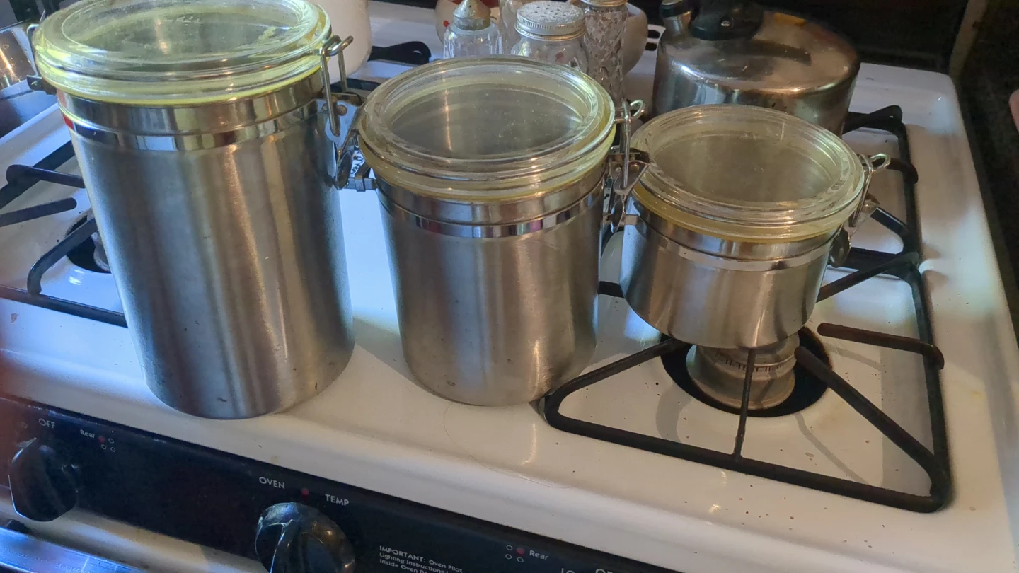 Stainless Steel Canister with Clasp Lid