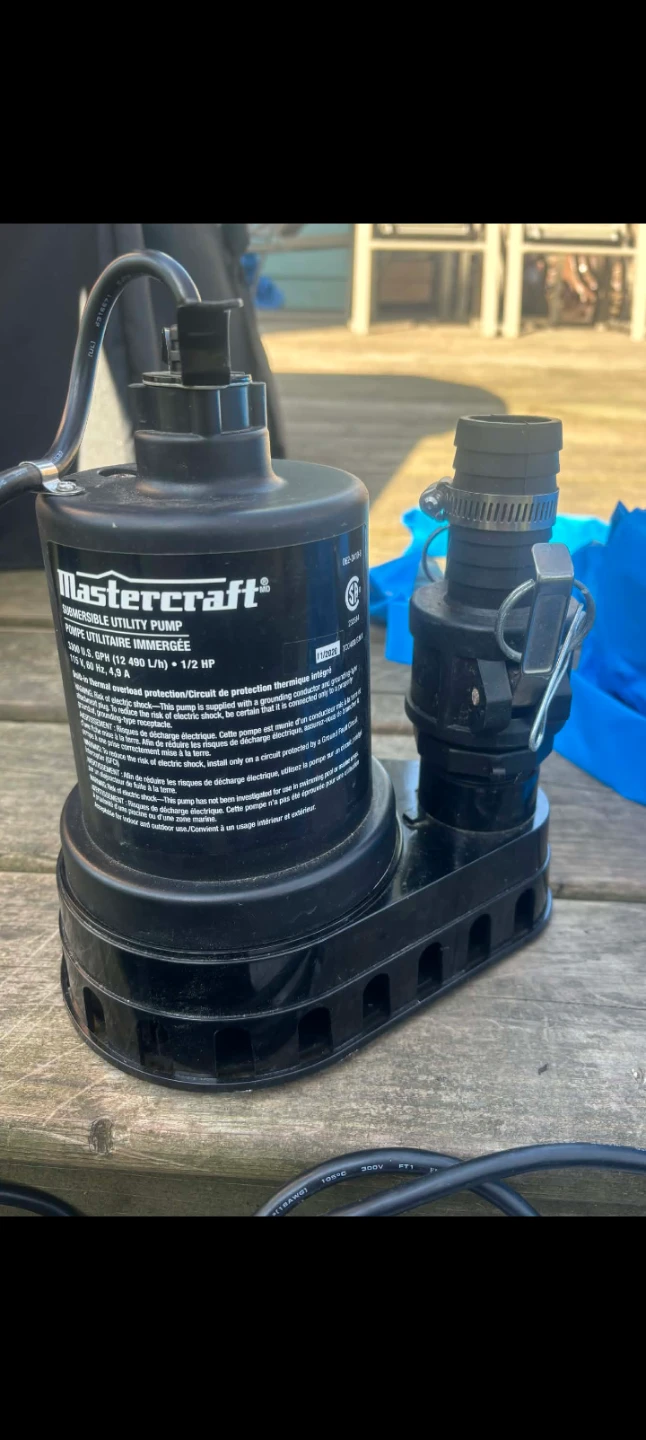 Mastercraft Immersible Utility Pump 1/2 HP