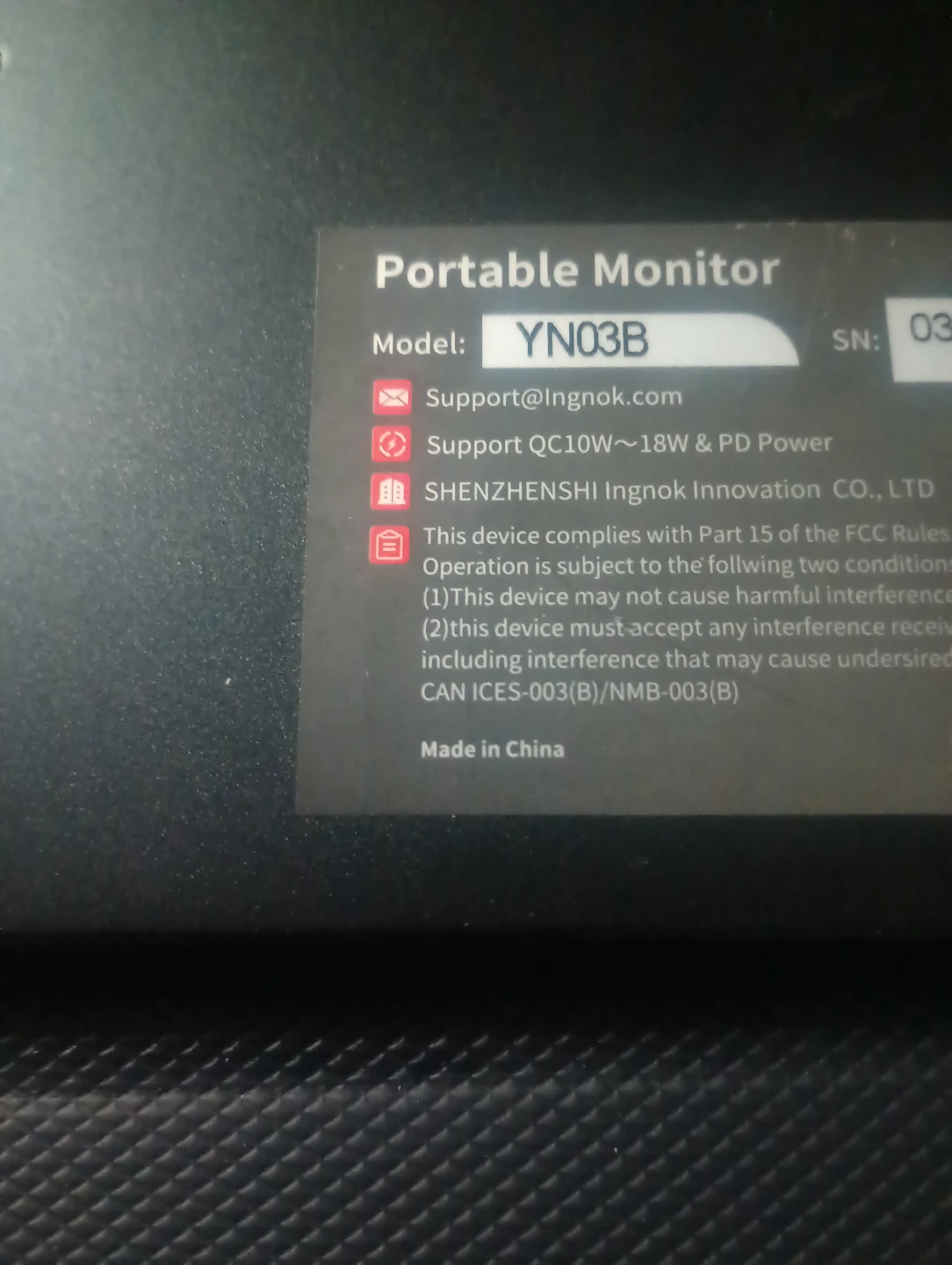 Ingnok Portable Monitor YN03B - photo 3