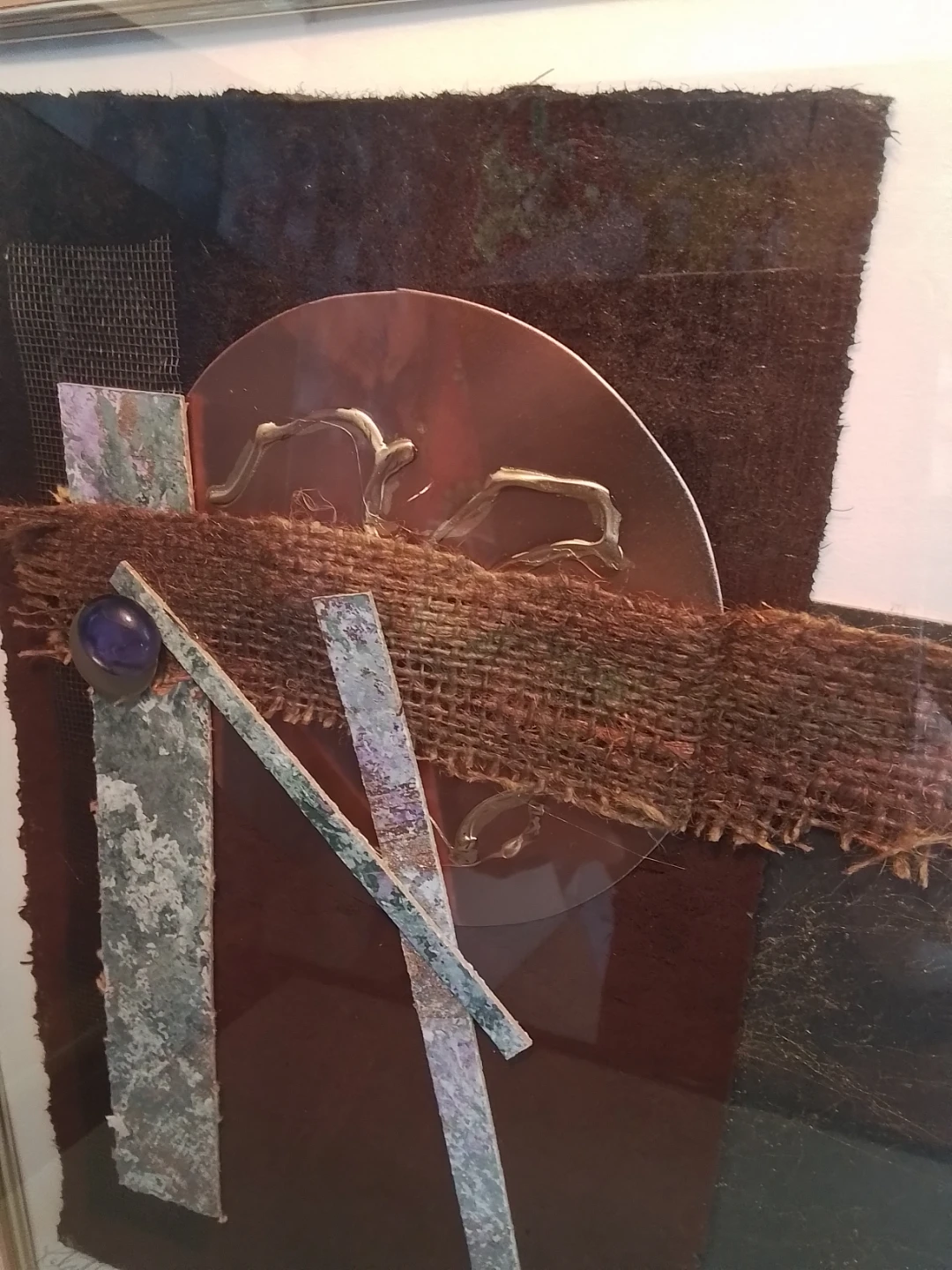 Vintage V. Hill Mixed Media Abstract Collage - photo 4