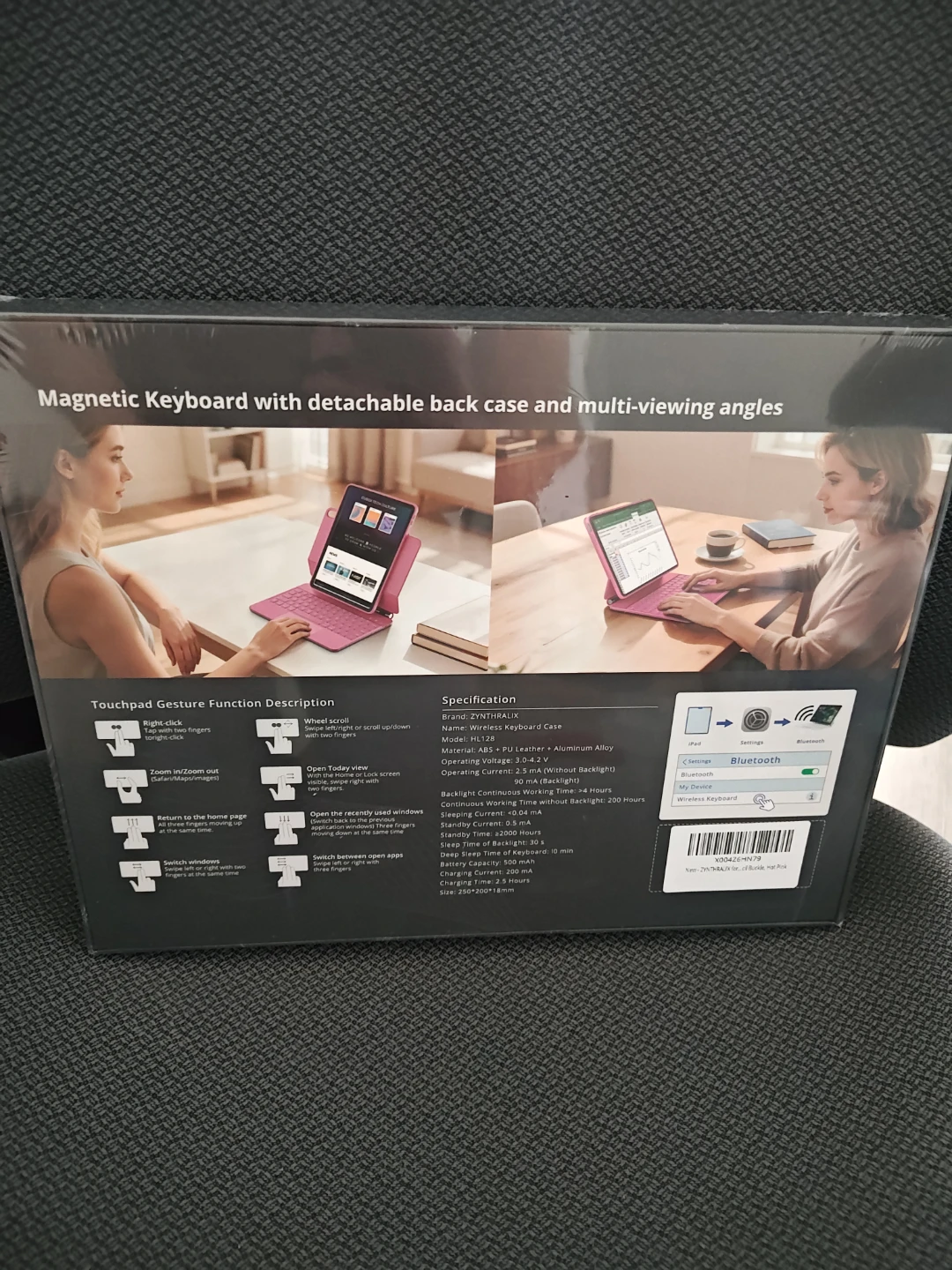 Magnetic Keyboard Case with Detachable Back for iPad - photo 3