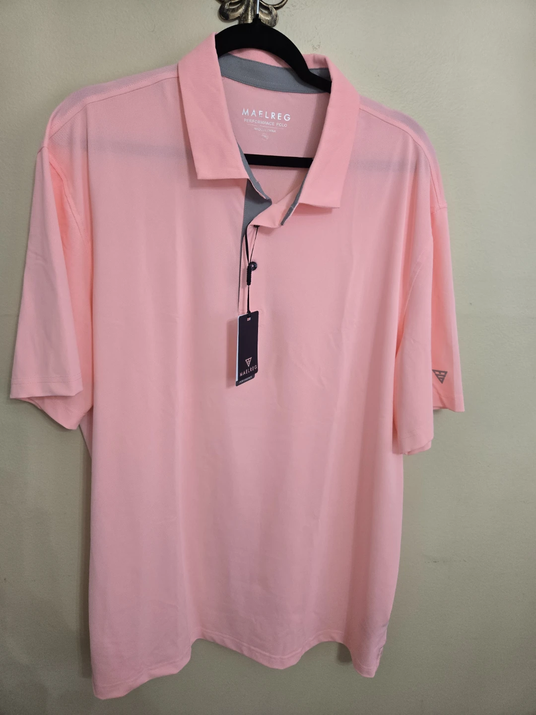 MAELREG Performance Polo Shirt - Pink - 2XL