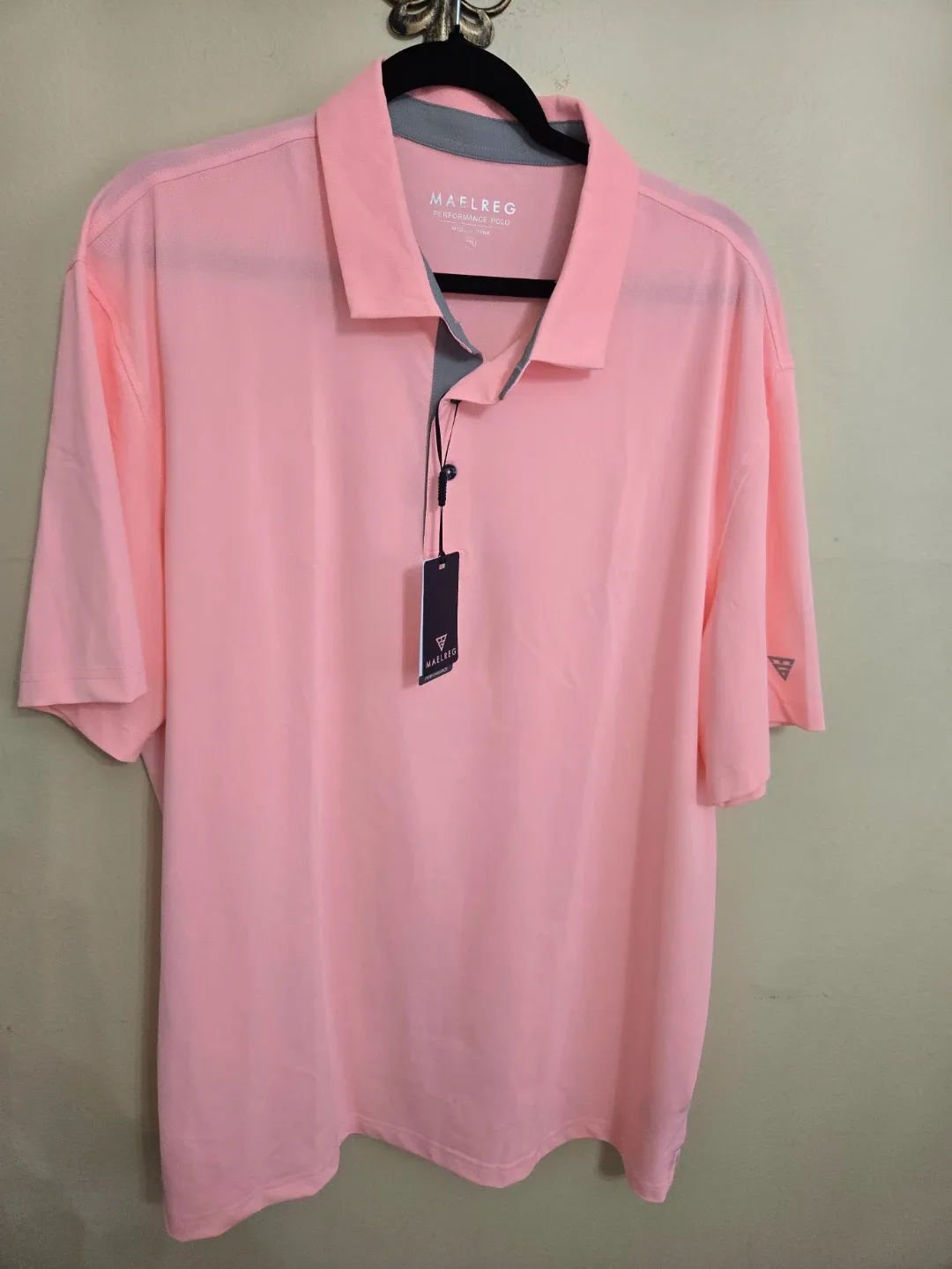 MAELREG Performance Polo Shirt - Pink - 2XL