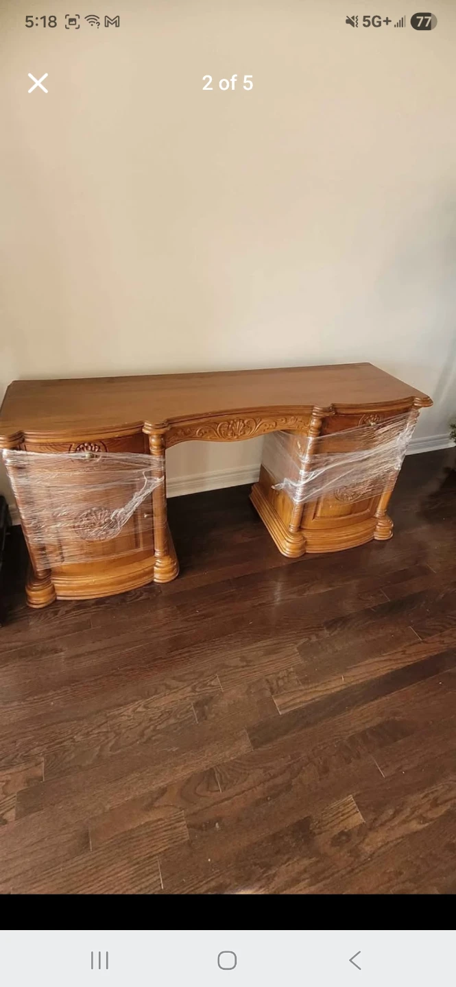 Wooden Desk and Chair Set - photo 2