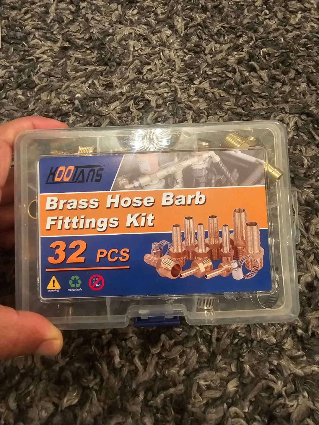 Brass Hose Barb Fittings Kit - 32 Pcs