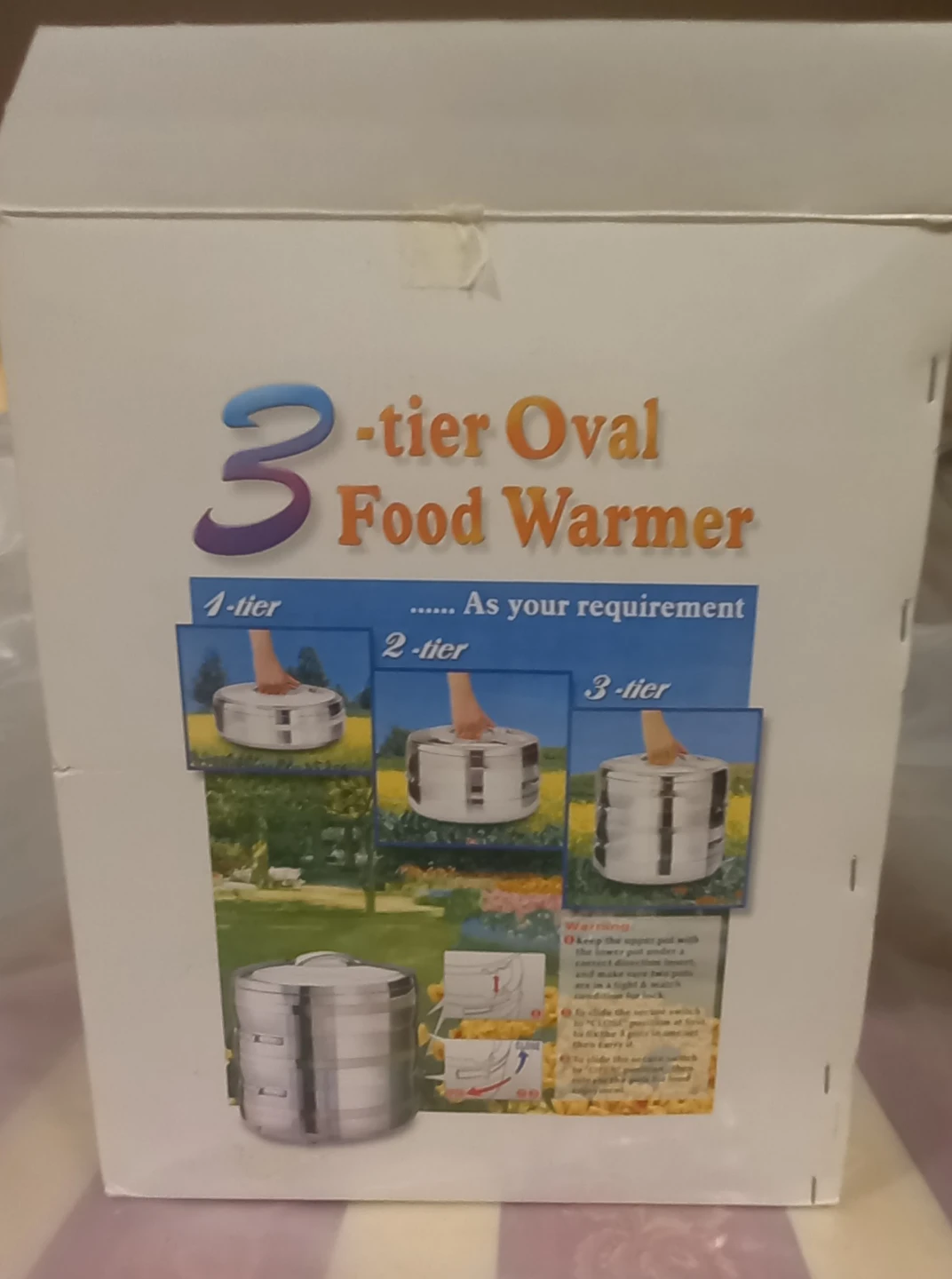 Golden Fire 3-Tier Oval Food Warmer - photo 2
