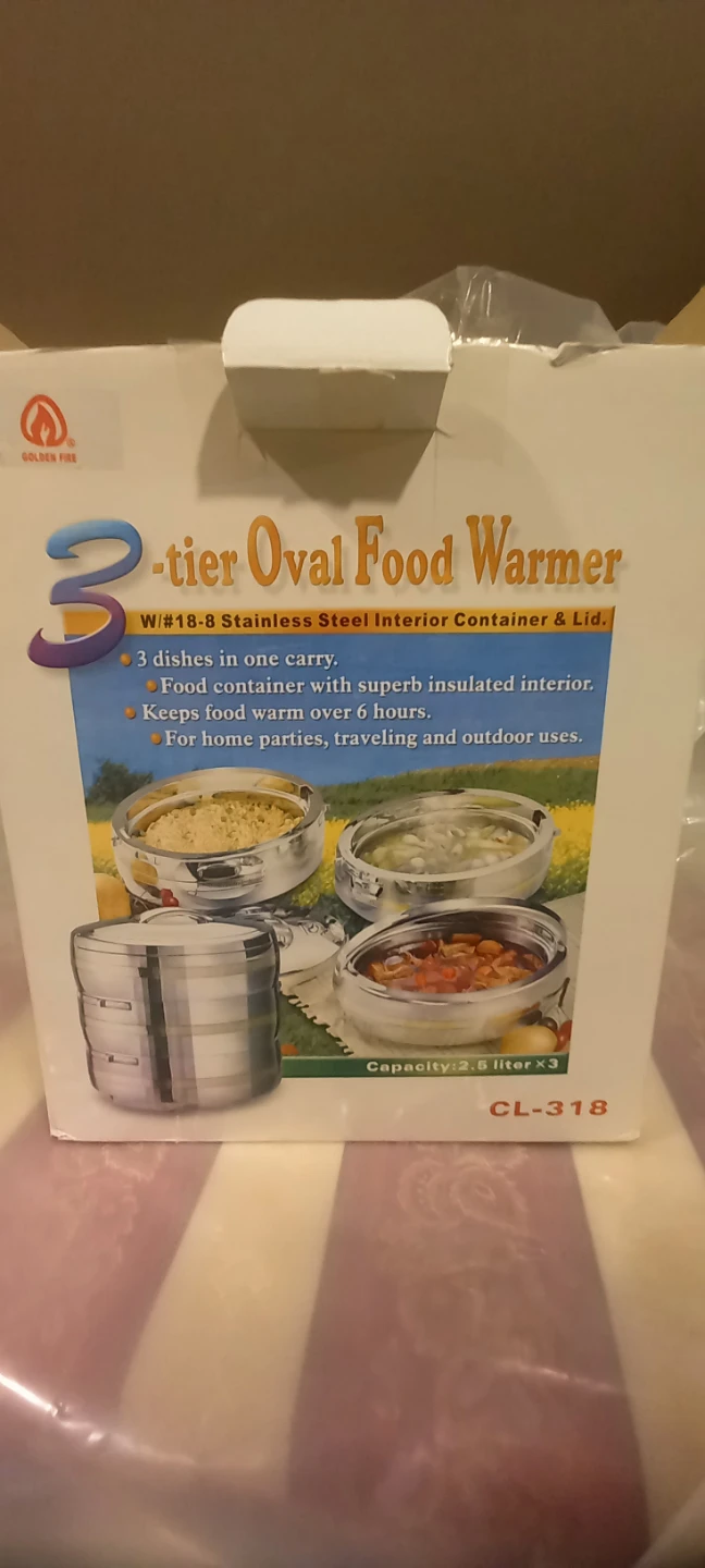 Golden Fire 3-Tier Oval Food Warmer - photo 3