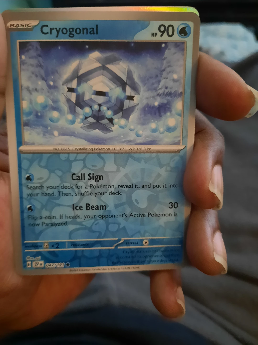 Pokémon Trading Card - Cryogonal (047/191)