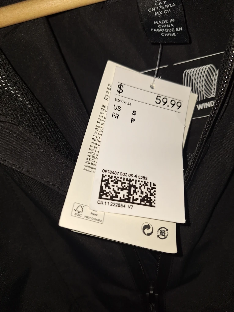 H&M Black Water Repellent Windproof Anorak Jacket - BNWT - photo 4