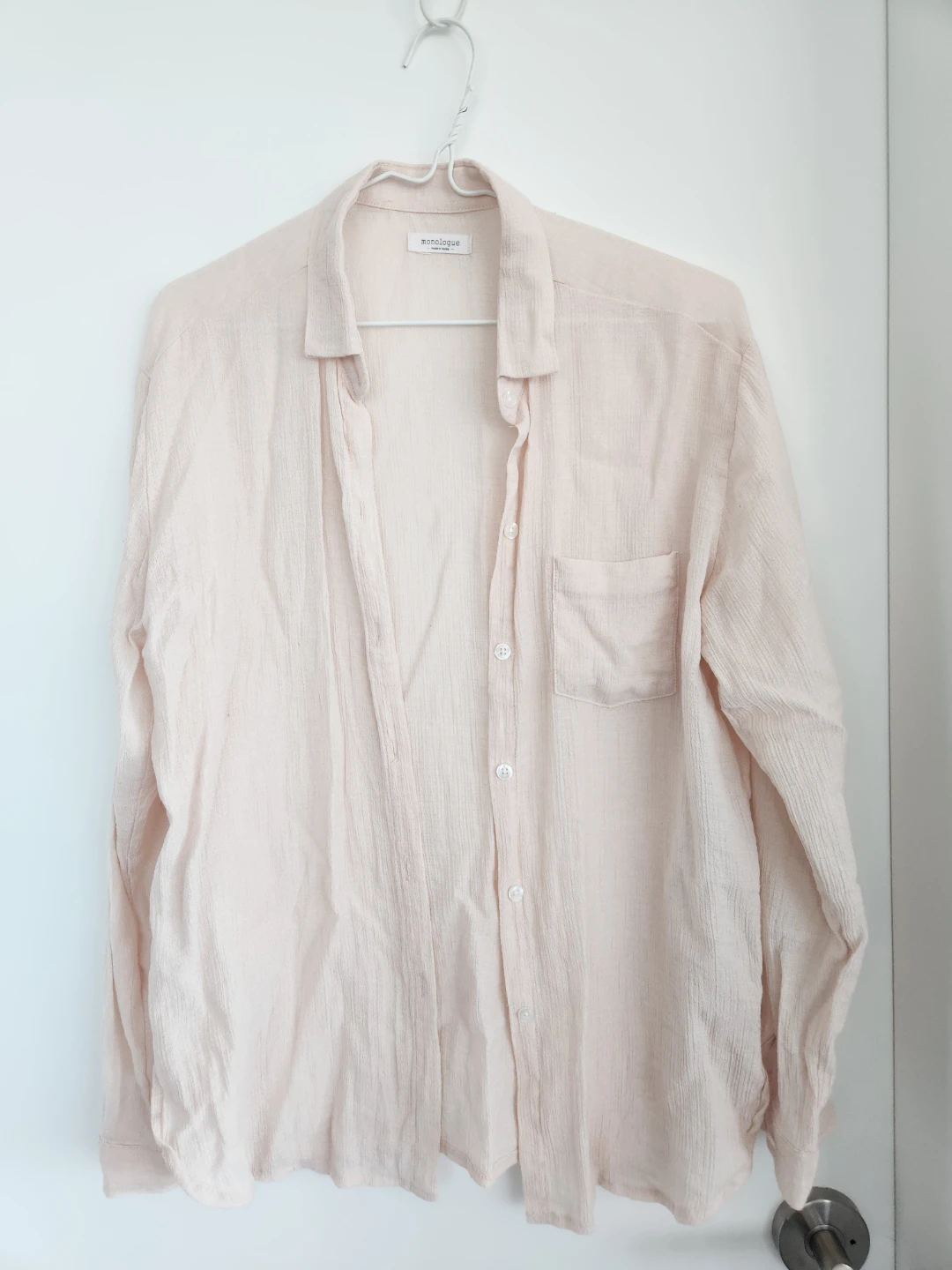 Monologue Linen Blend Shirt - Pink