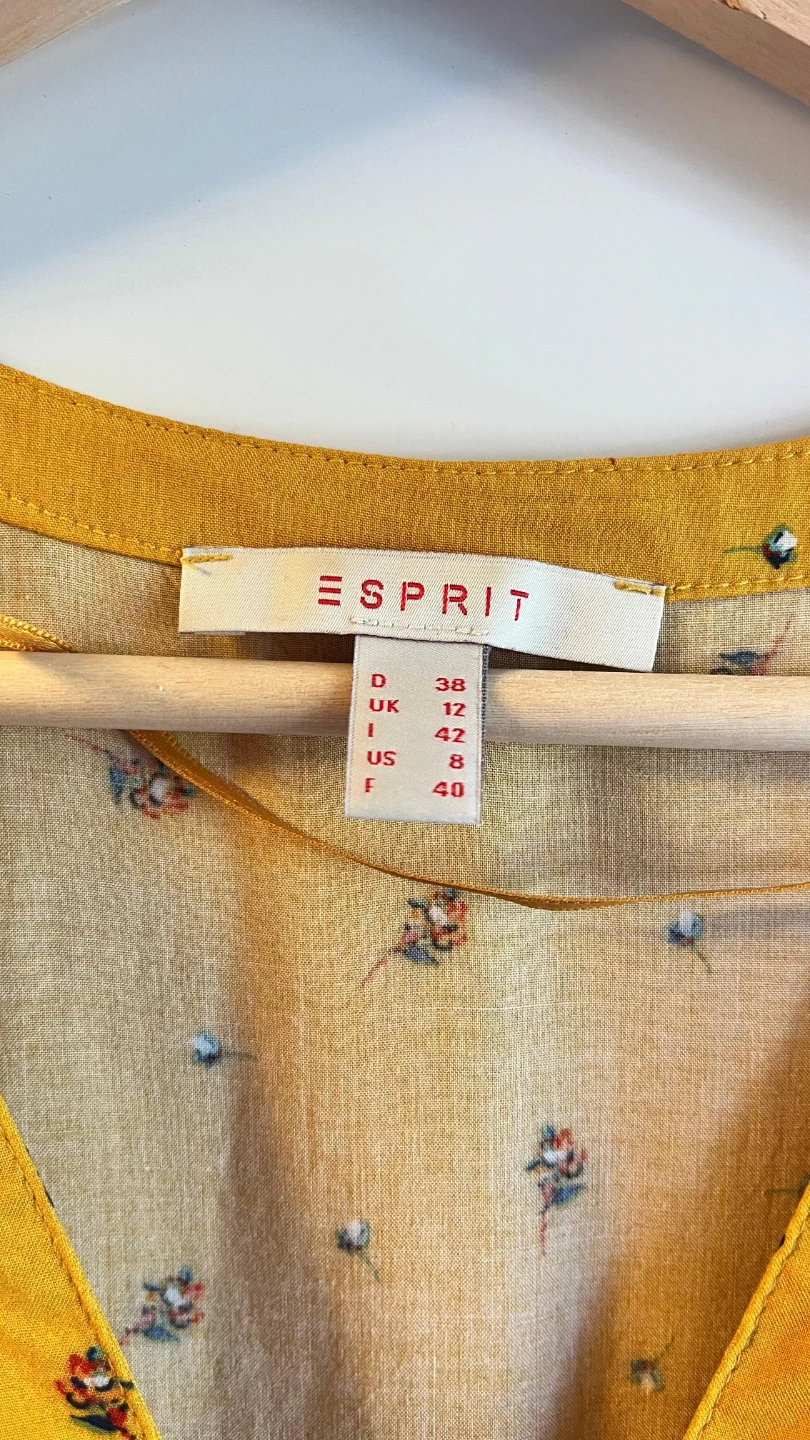 Esprit Yellow Floral Dress - Size UK 12 - photo 3