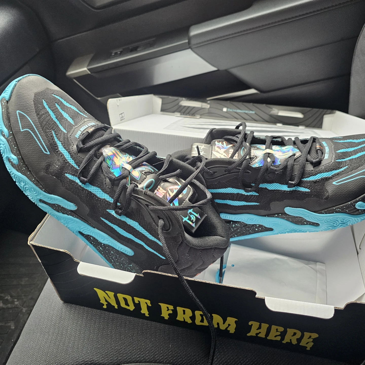 Puma Basketball Shoes - Black/Blue - Size 10.5