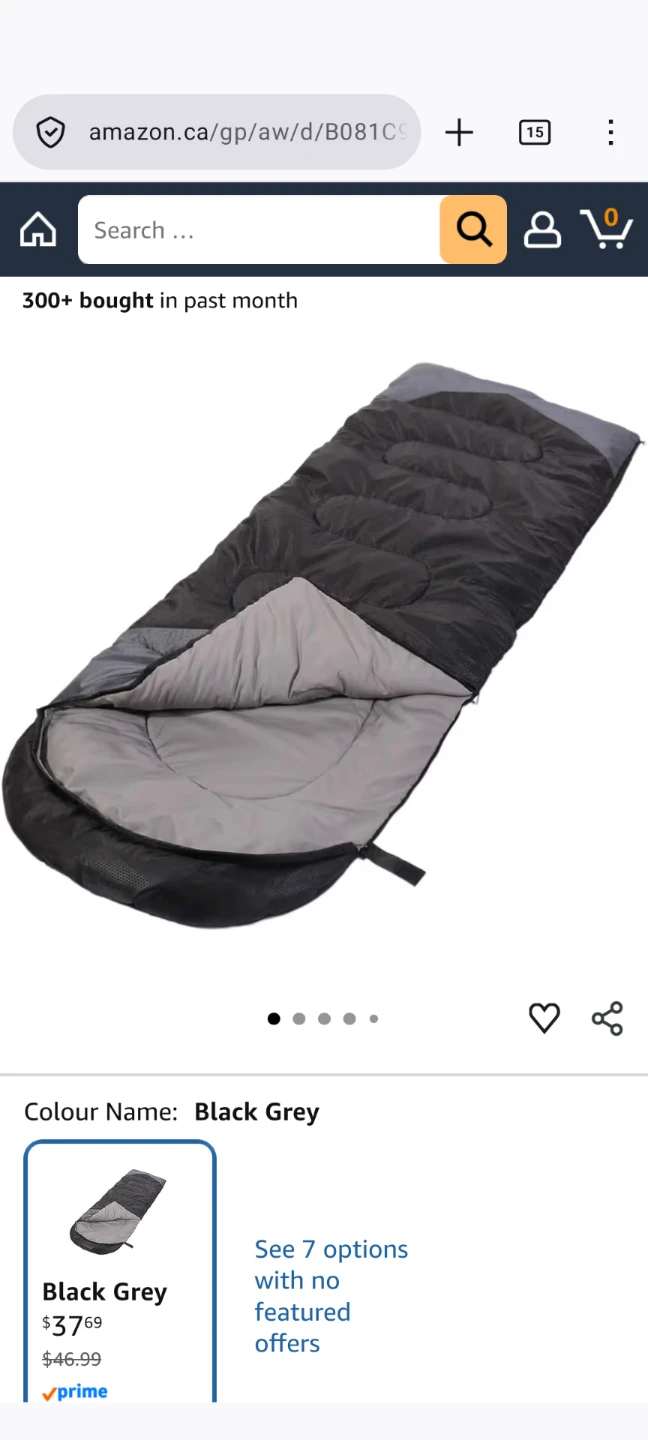 Black Grey Sleeping Bag - photo 2