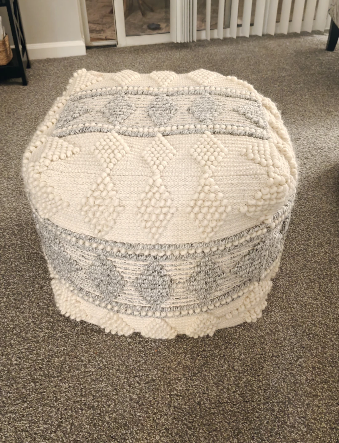 Upholstered Pouf (set of 2 ) very good condition - photo 2