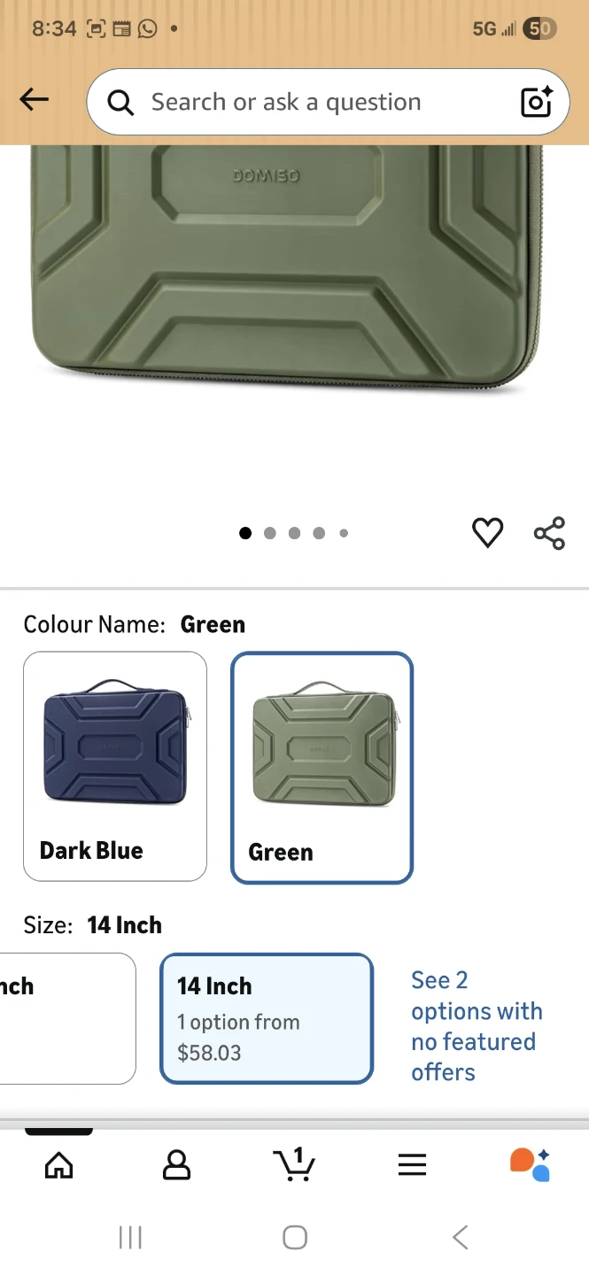 DOMISO 14-inch Laptop Bag - Green - photo 2