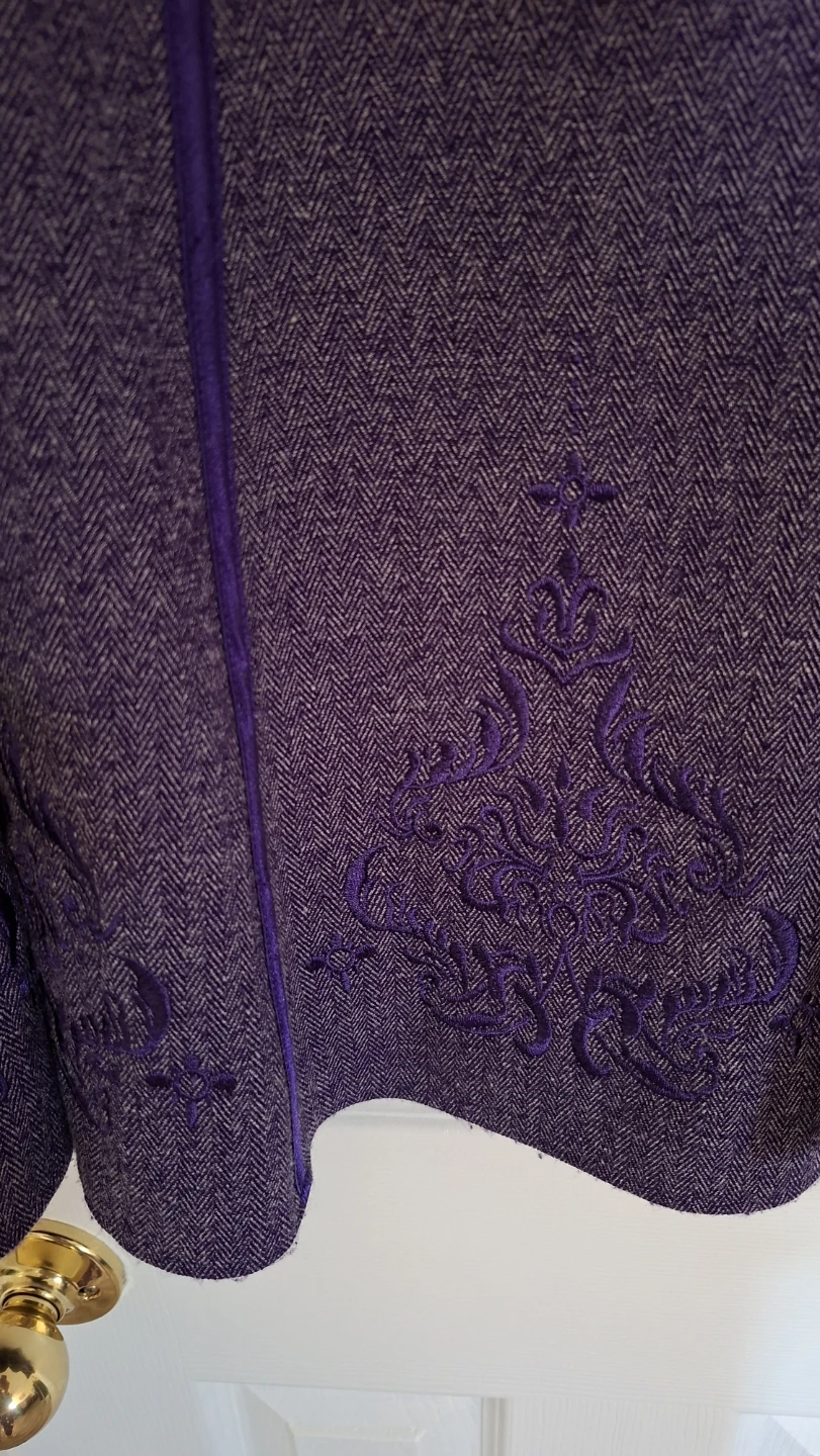 Purple Embroidered A-Line Skirt - photo 2