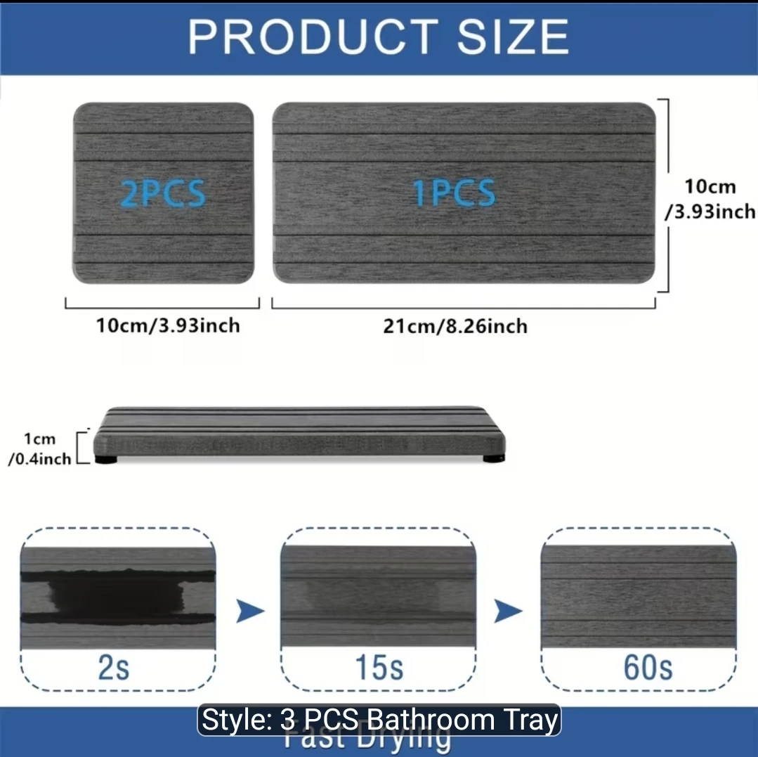 Stone Tray Set - 3 Piece - photo 2