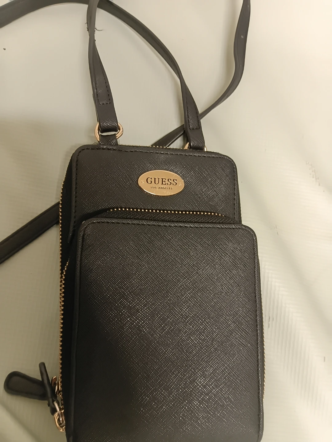 GUESS Black Faux Leather Unisex