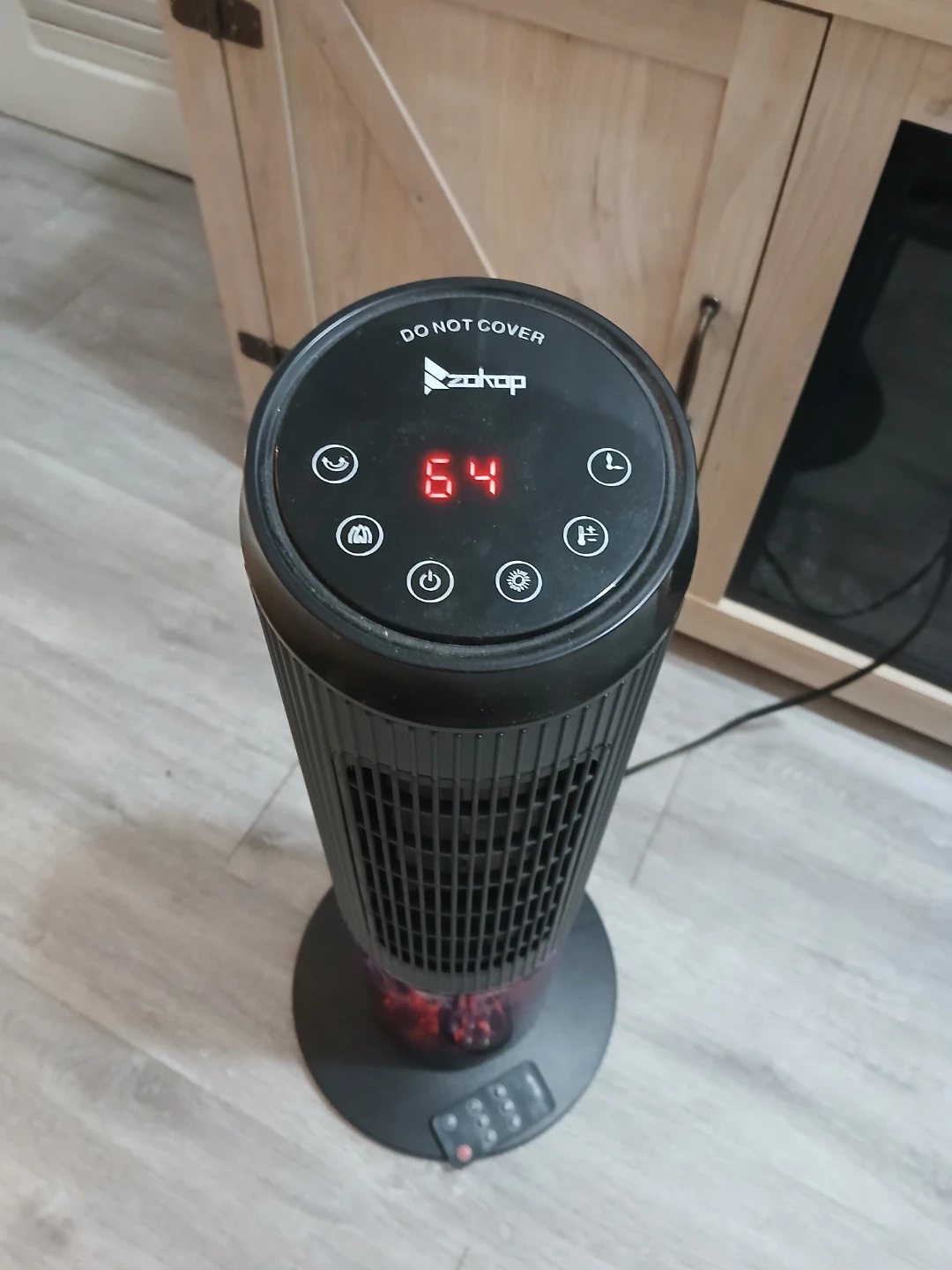 Razzhop Tower Fan with Electric Fireplace & Remote - photo 2