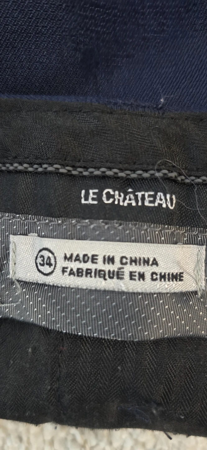 Le Château Navy Slim Leg Pants - Size 34 - photo 3