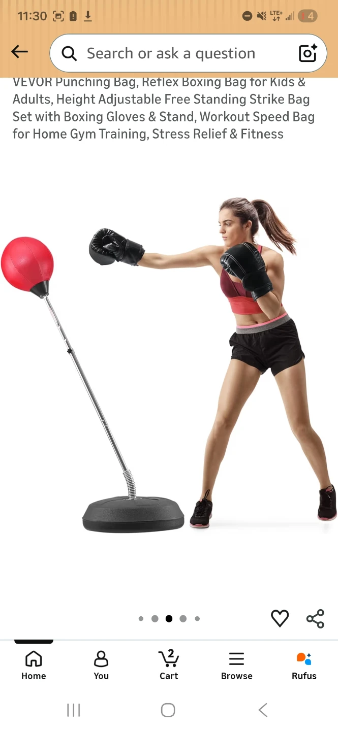 VEVOR Punching Bag, Reflex Boxing Bag - Kids & Adults - photo 3