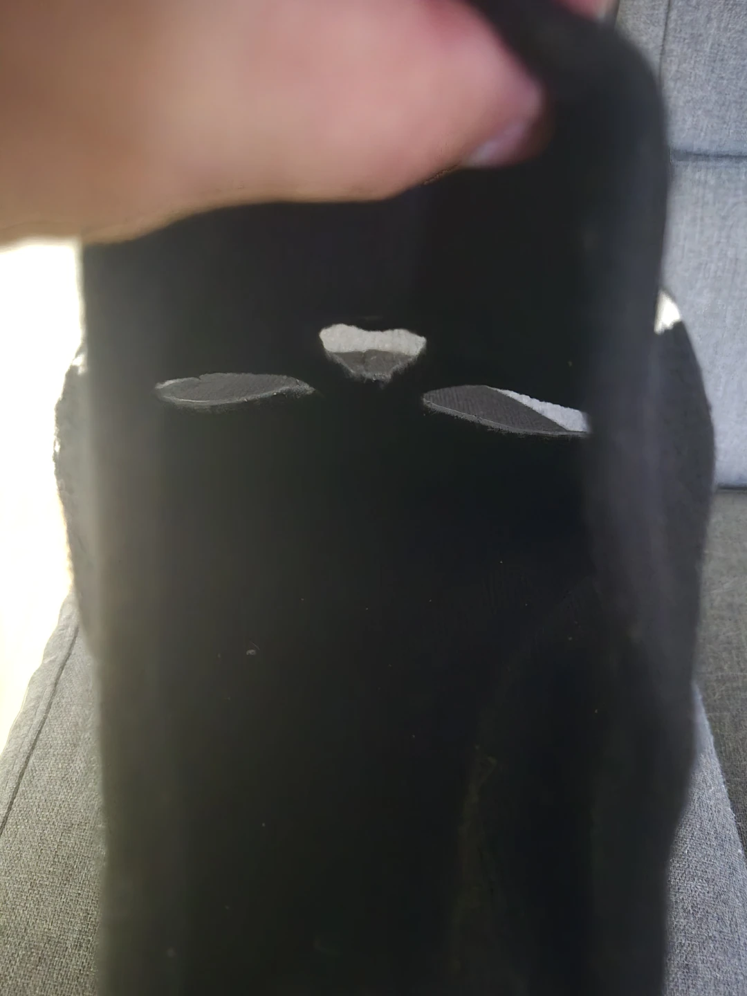 Black Beanie with Skull Graphic Holes - photo 4