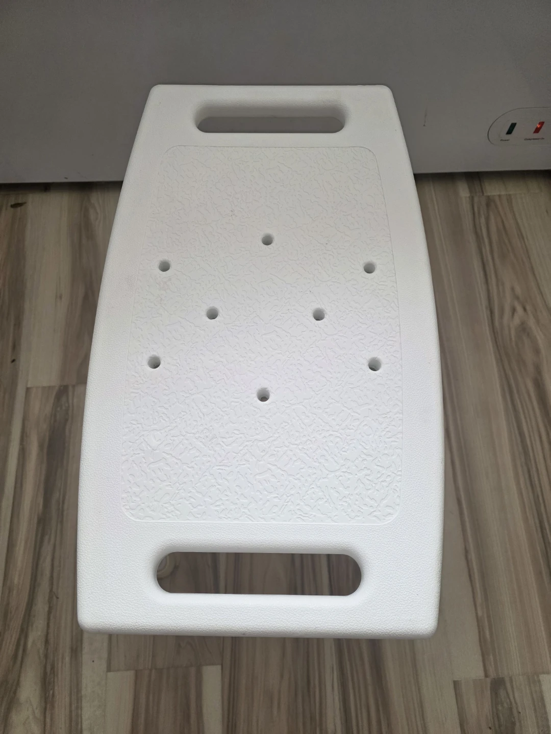 White Bath Seat with Handles