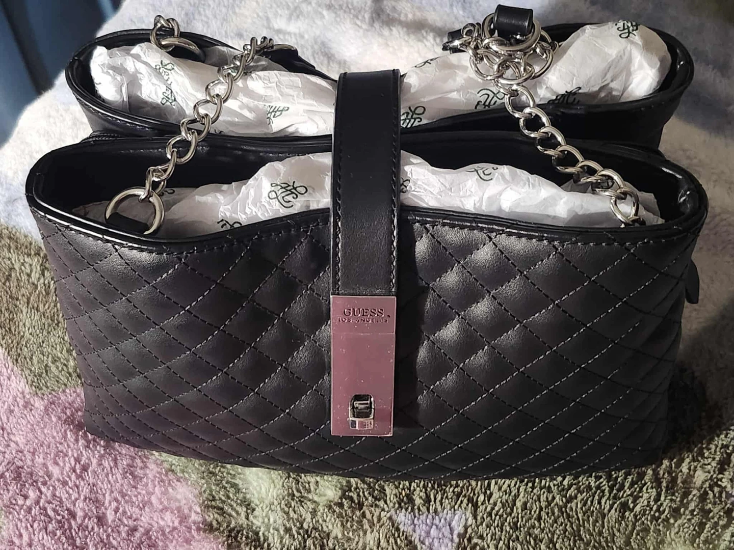 Guess Black Quilted Handbag - photo 2