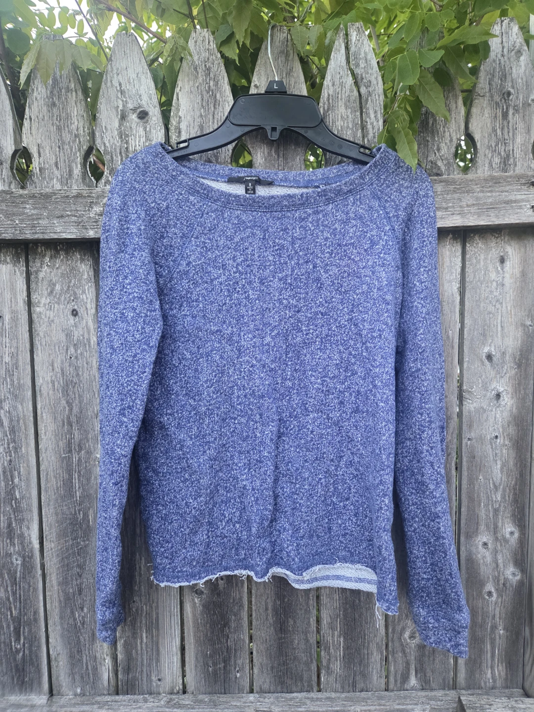 Papaya Blue Marled Long Sleeve Sweatshirt