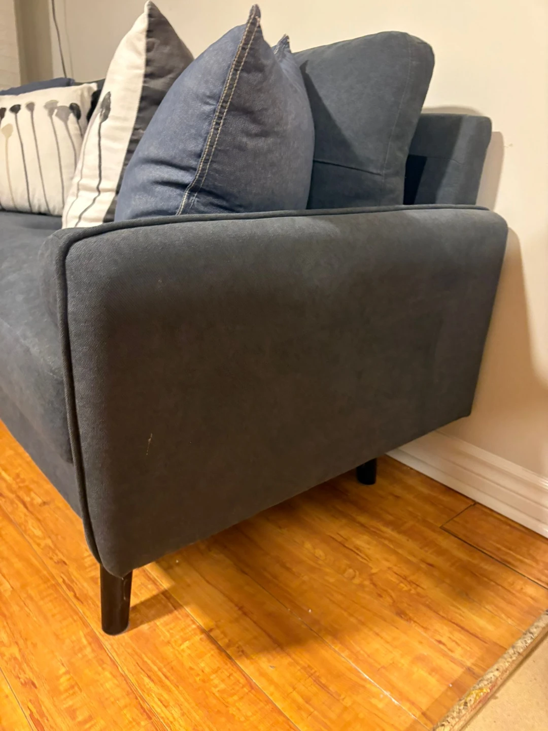 Dark Grey Sofa with Decorative Pillows - photo 3