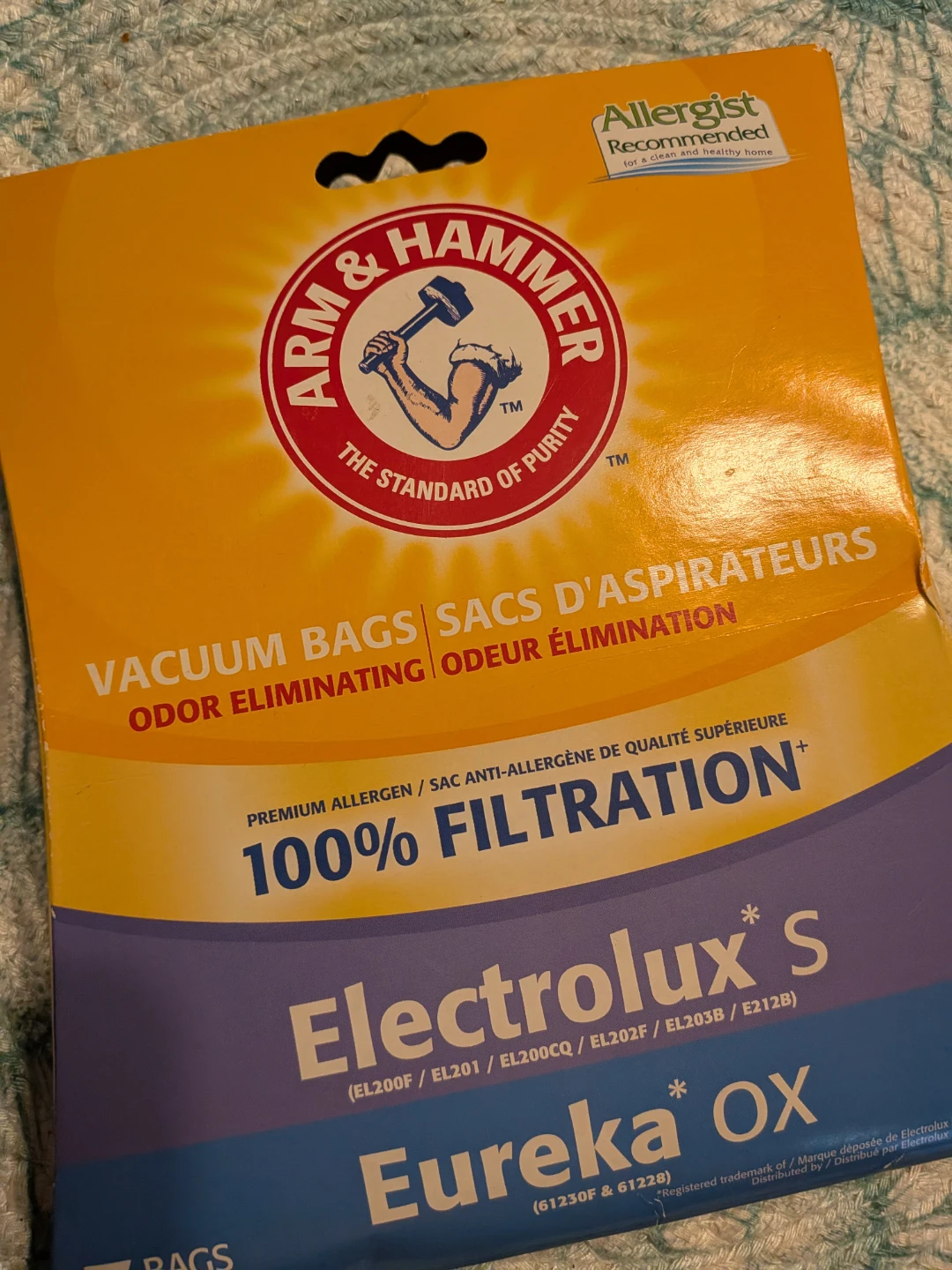 Arm & Hammer Vacuum Bags - two bags left