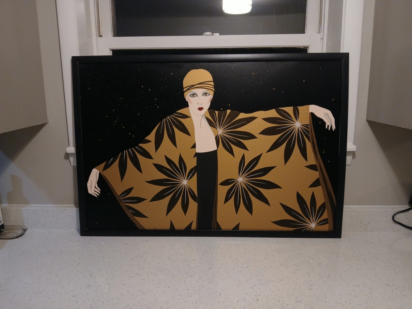 Art Deco Style Woman Print framed 38"×26" - photo 5